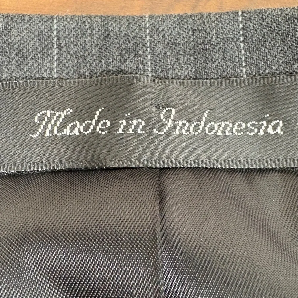 Chaps Mens Gray Pinstripe 100% Wool 2-Piece Suit 48L Jacket 41x30 Pleated‎ Pants